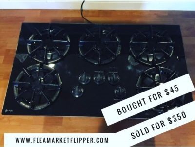 black stove cooktop flipped for a profit
