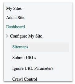 Bing Webmaster Tools Configure My Site then Sitemaps-min