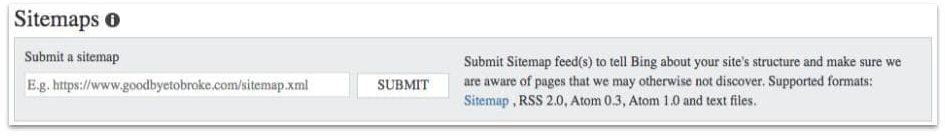 Bing Webmaster Tools Submit Sitemap-min
