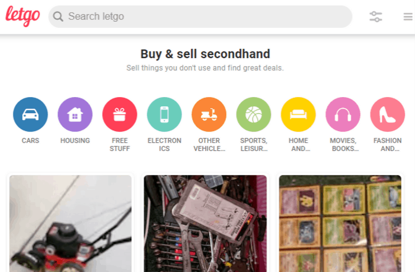 letgo homepage