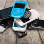 pile of old phones