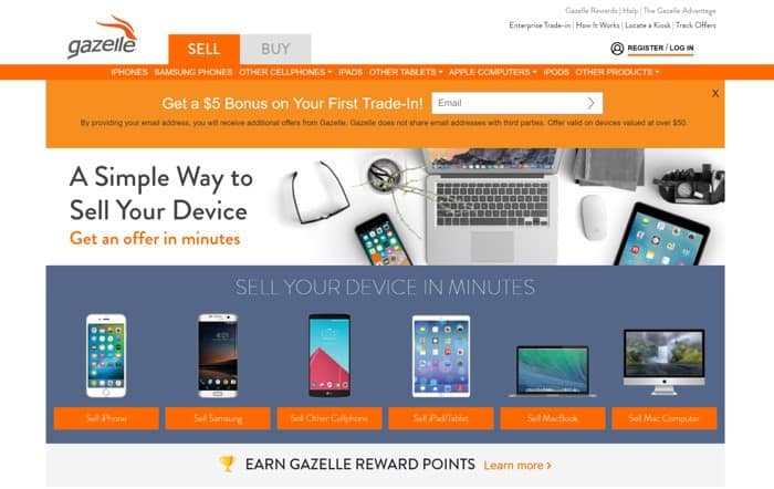 Gazelle homepage