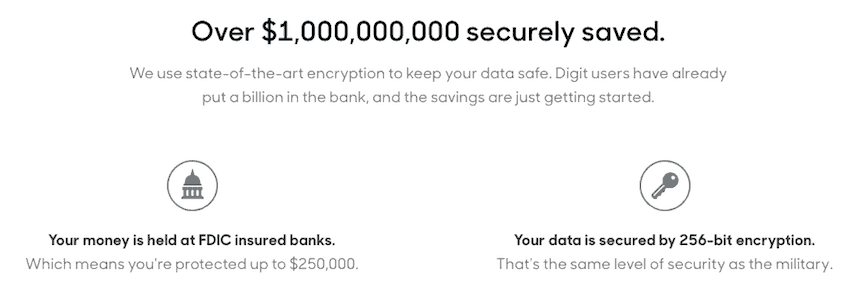 The Digit App is FDIC Insured
