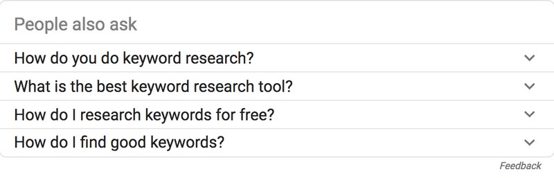 Keyword Research People Also Ask