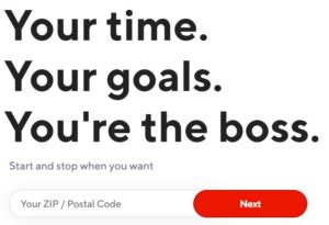 DoorDash signup screenshot