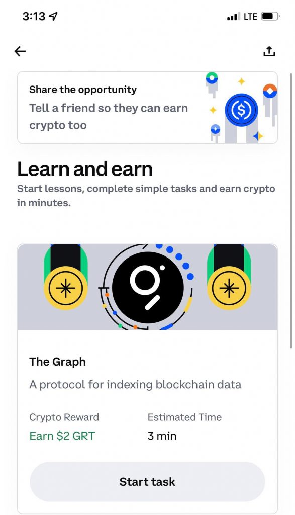 learn about crypto and earn free money with coinbase