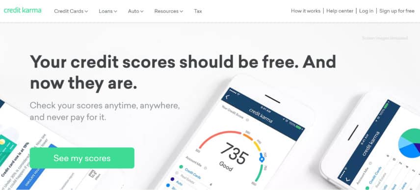 Credit Karma homepage