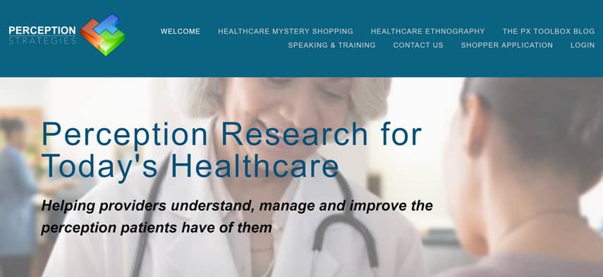 perception healthcare mystery shopping company