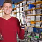 man selling used DVDs