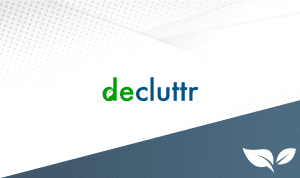 Decluttr app logo on white background
