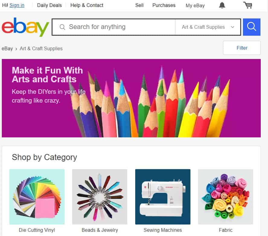 Where to sell on sale craft supplies online