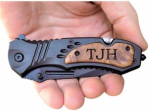 Engraved Tactical Assisted Opening Pocket Knife