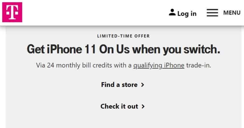 T-Mobile iPhone offer