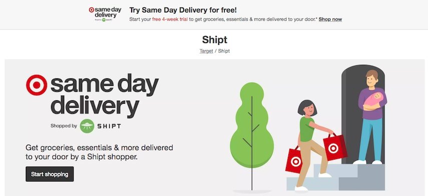 target homepage - Amazon alternative
