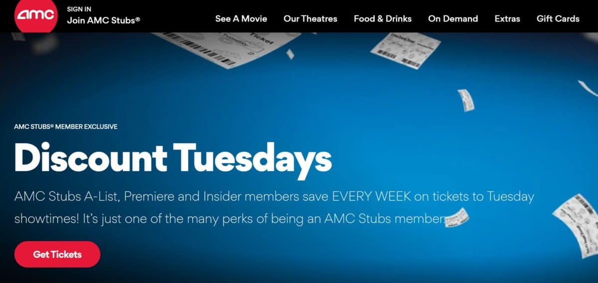 AMC's Discount Tuesdays promotion