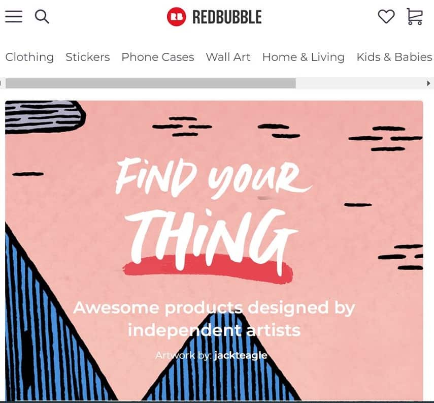 Use Redbubble to sell crafts online
