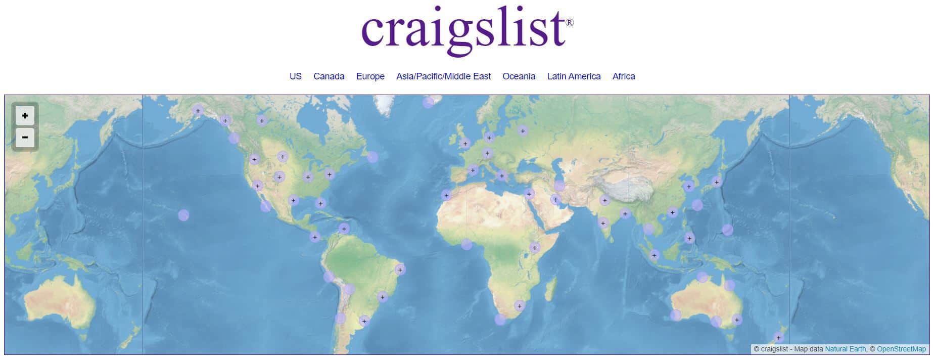 craigslist homepage