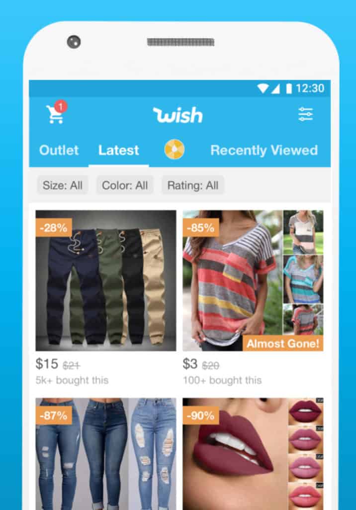 wish.com app