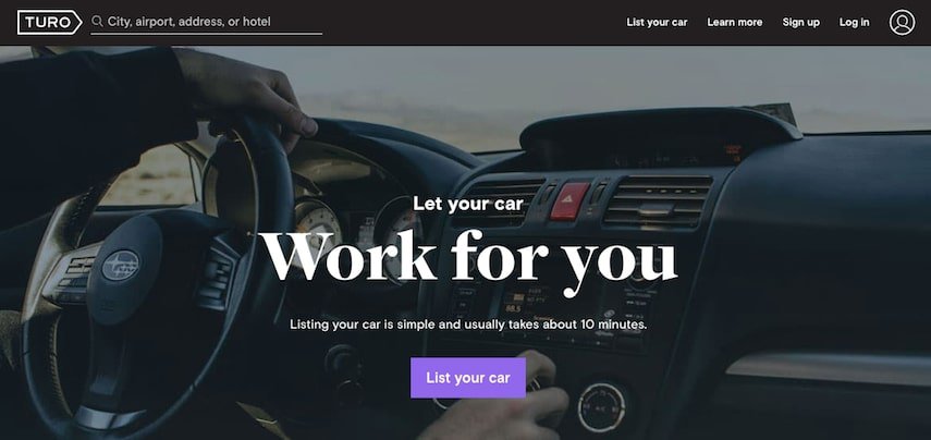 Turo Homepage