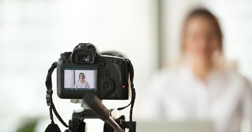 woman filming online course fizkes