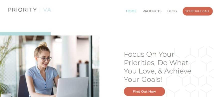 Priority VA homepage