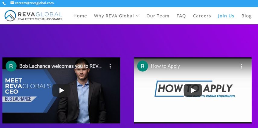 Reva Global homepage