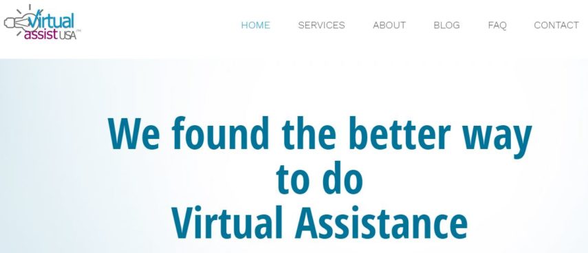 Virtual Assistant USA homepage