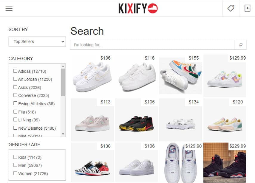 Kixify homepage