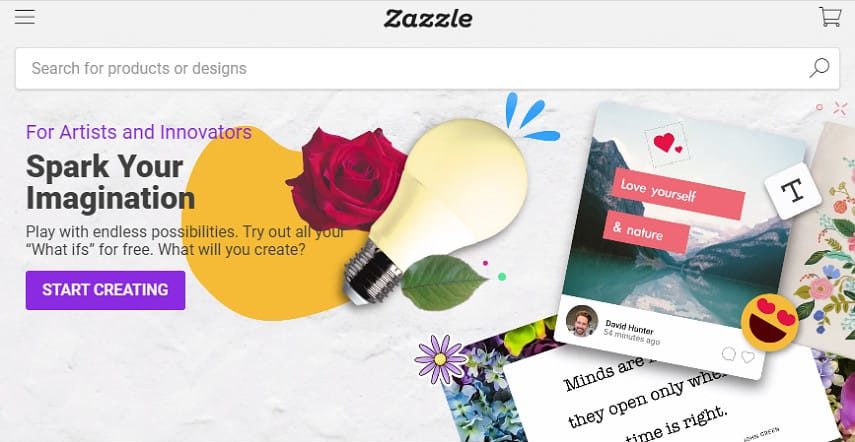 Zazzle create page