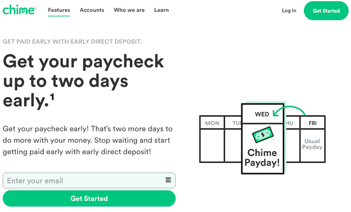 Chime Get Paid Early Screenshot