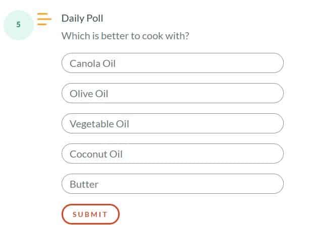 daily poll on Branded Surveys