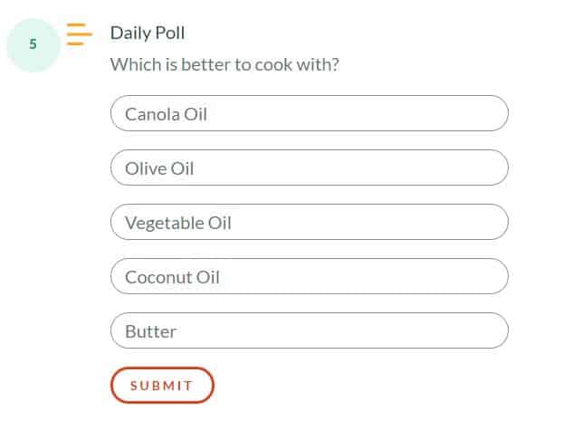 daily poll on Branded Surveys