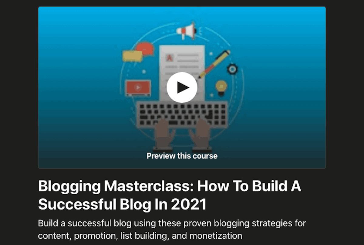 Blogging Masterclass