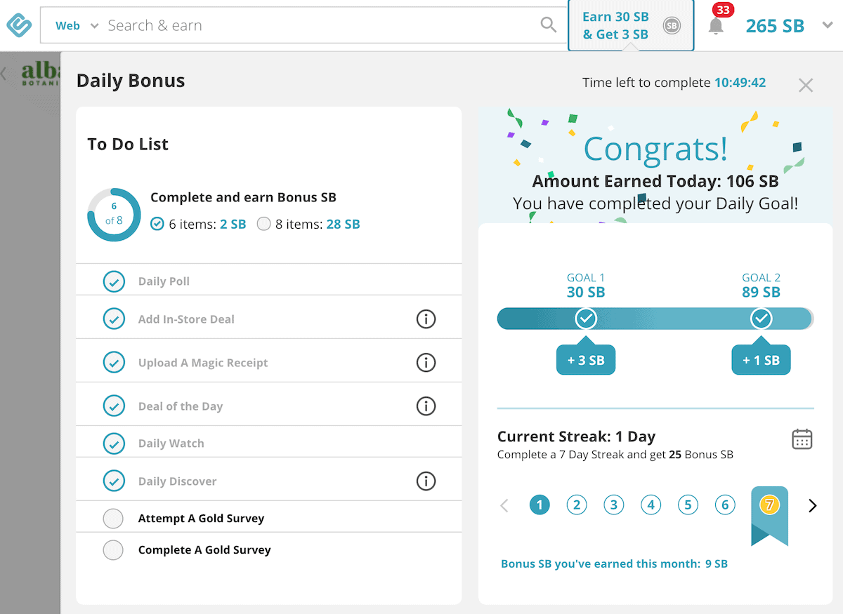 Swagbucks Bonuses and Streaks