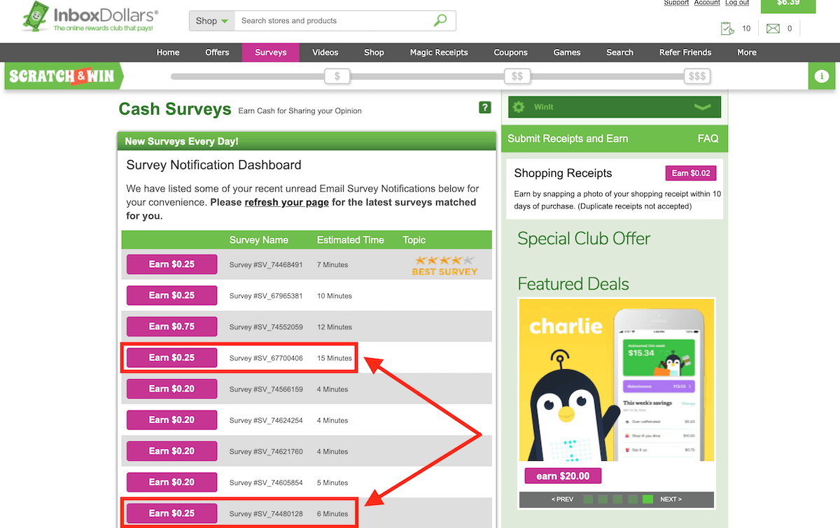 InboxDollars Survey Completion Time Varies for Same Pay