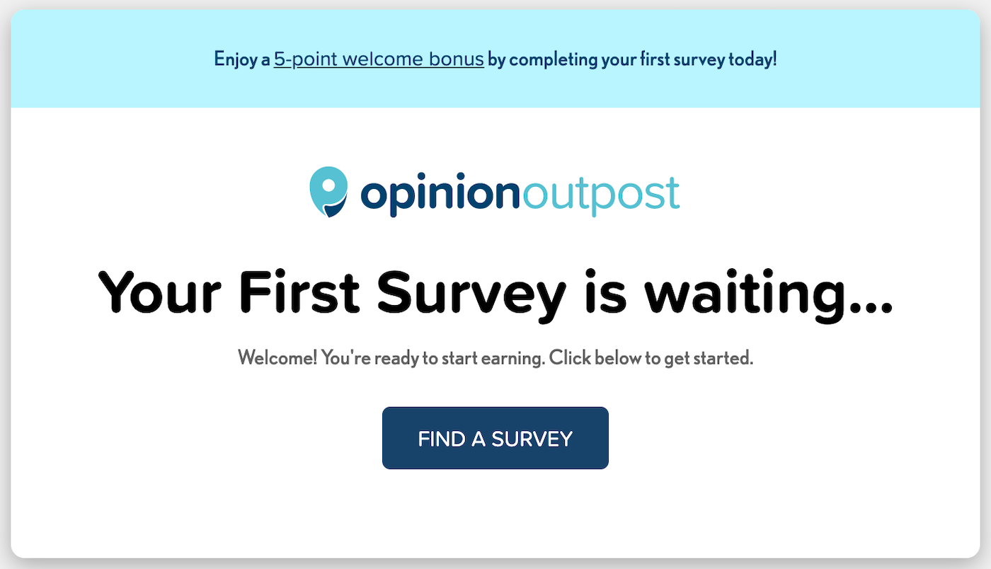 Opinion Outpost Welcome Bonus