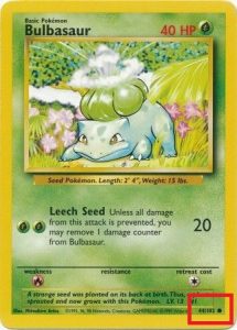 Determine o conjunto do qual um cartão Pokemon se origina