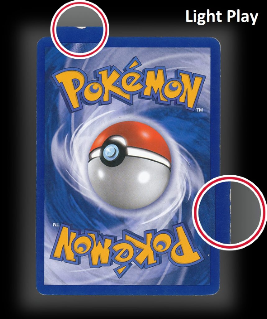 a pokemon card in light play condition