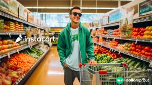 man working as an instacart shopper