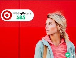 woman purchasing a discounted target gift card