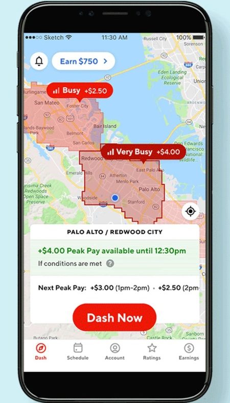 peak pay zone in dasher app