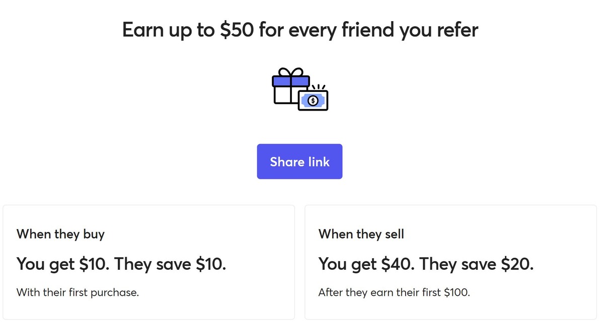 mercari get $50 referral promo