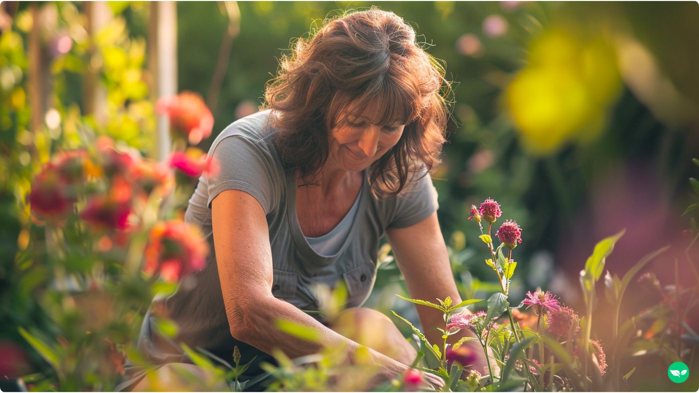 woman offering a local gardening service