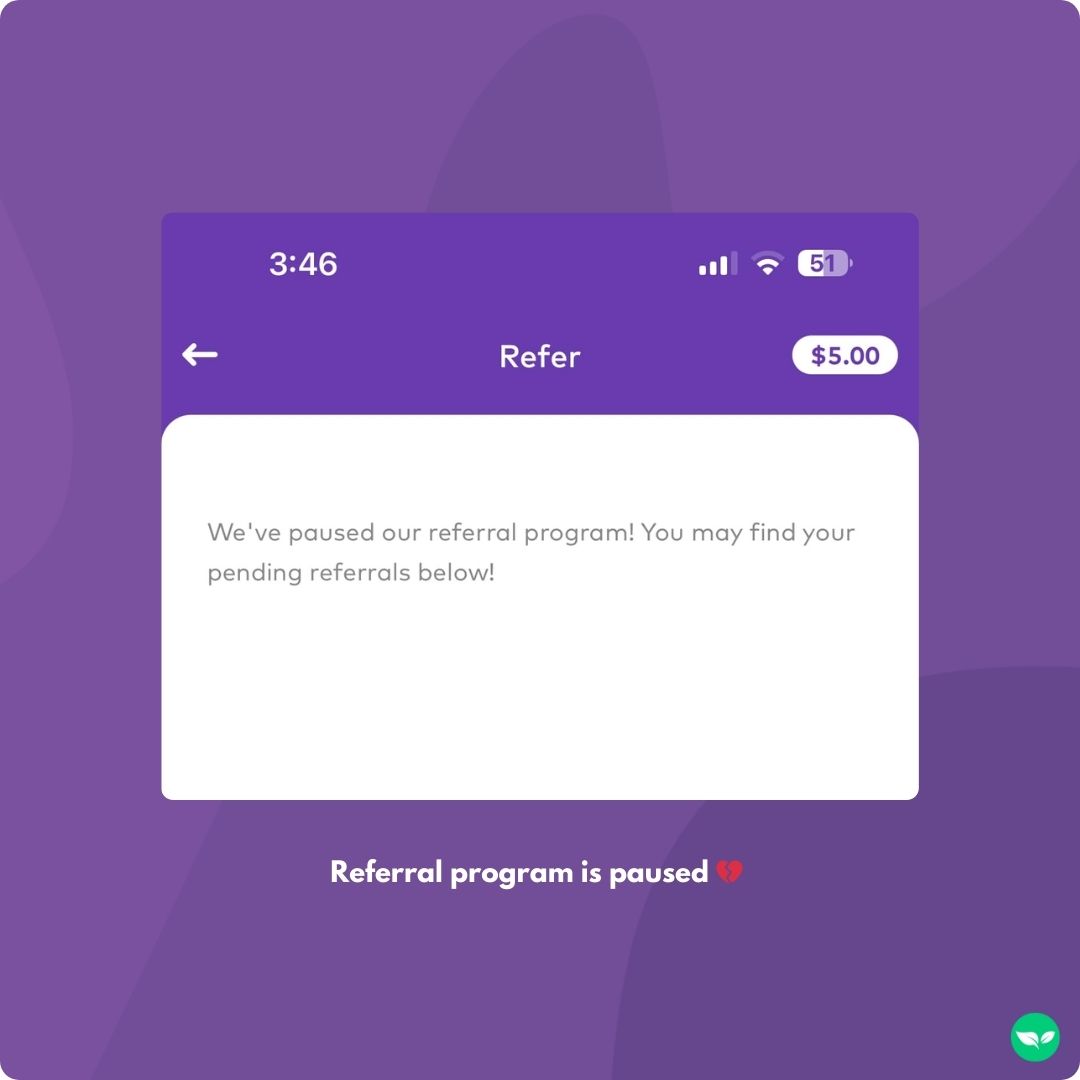 dosh has discontinued their referral program