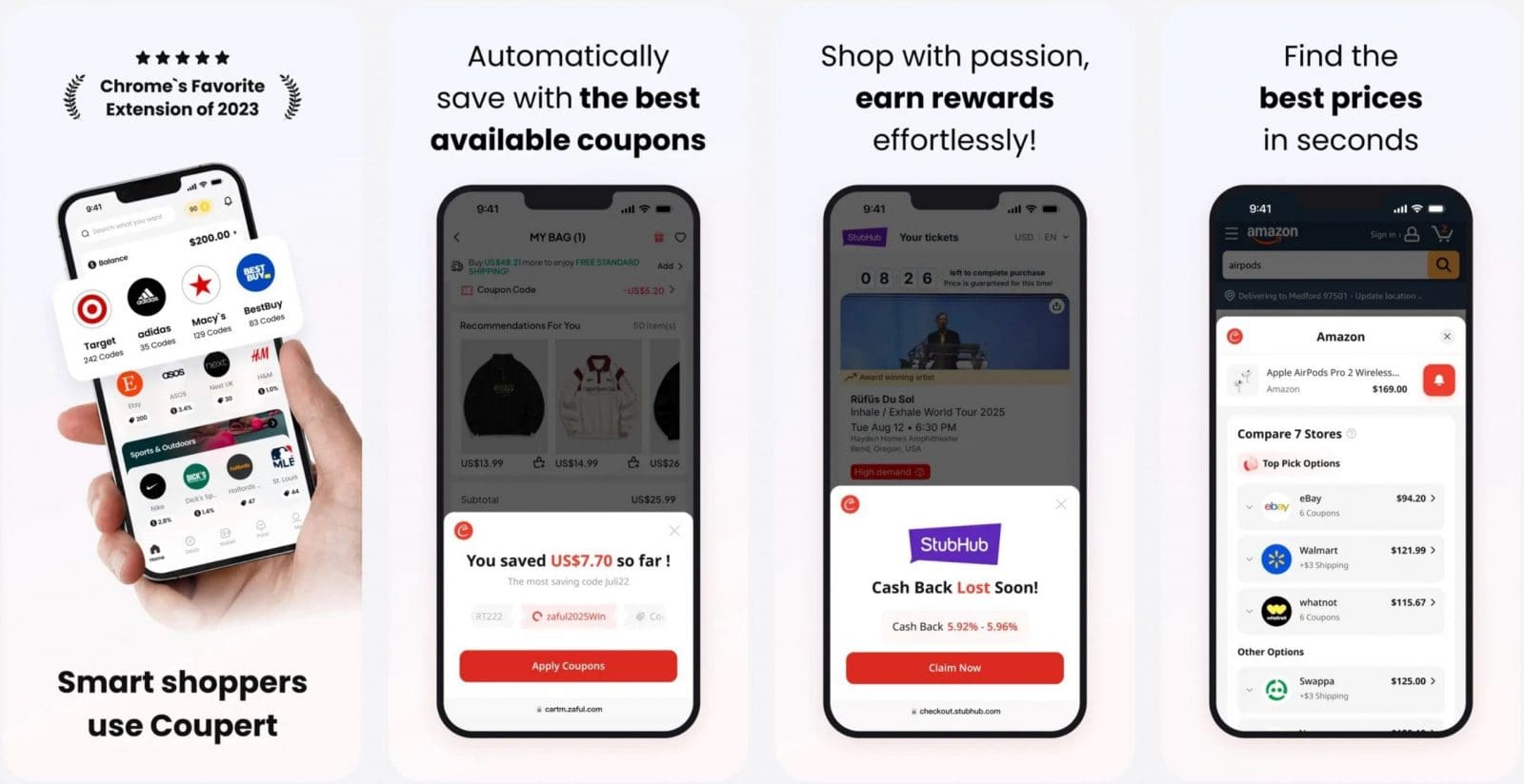 preview of coupert on the app store