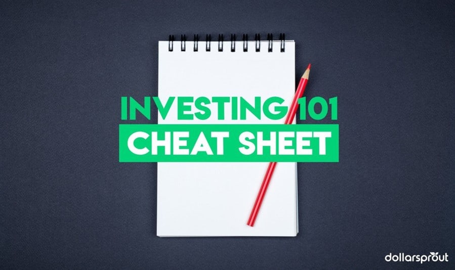 investing 101 cheat sheet with basic investing terms